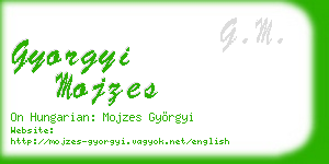 gyorgyi mojzes business card